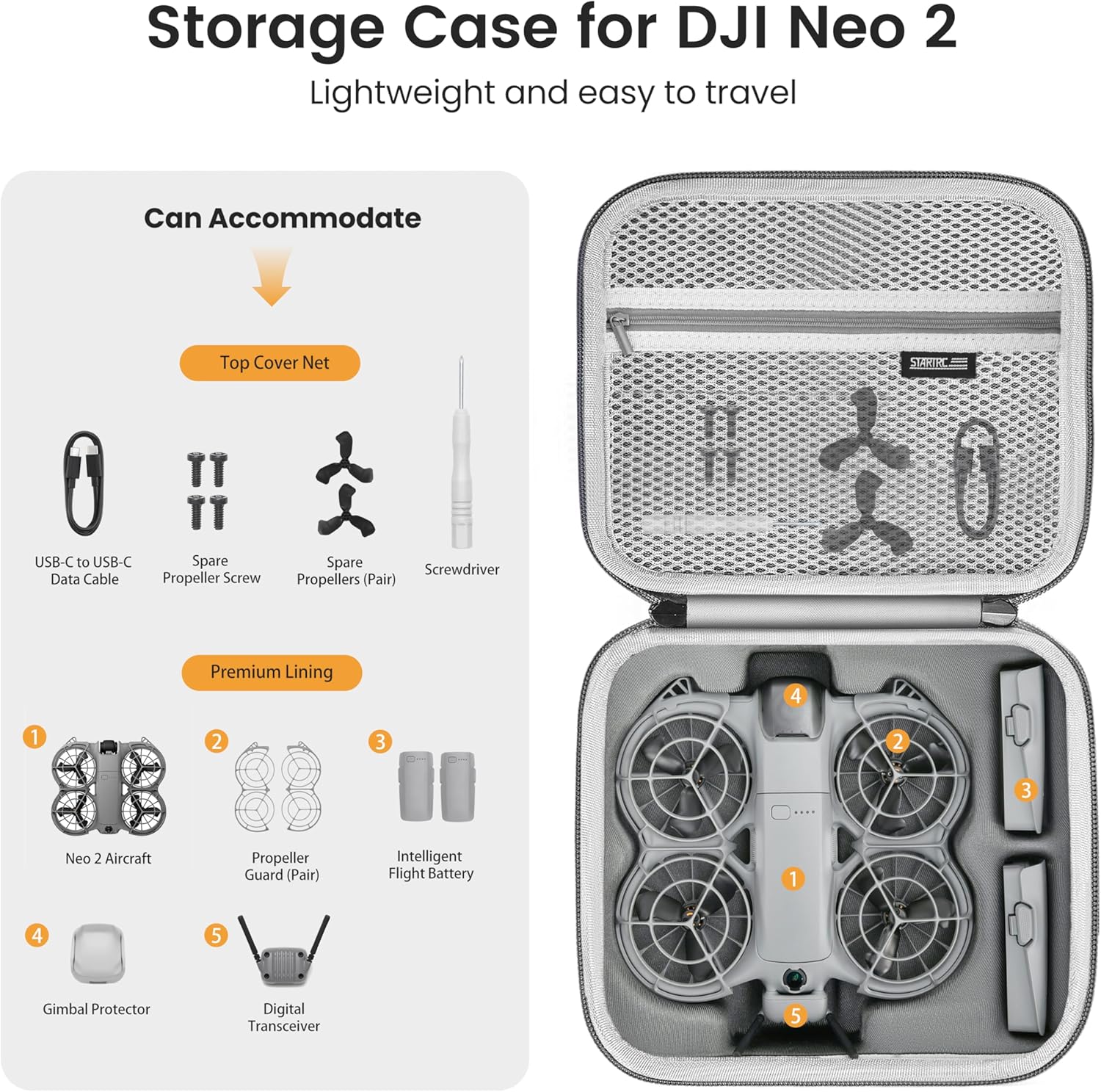 STARTRC Neo 2 Taşınabilir PU O - Drone Battery Case incelemesi ve fiyatı